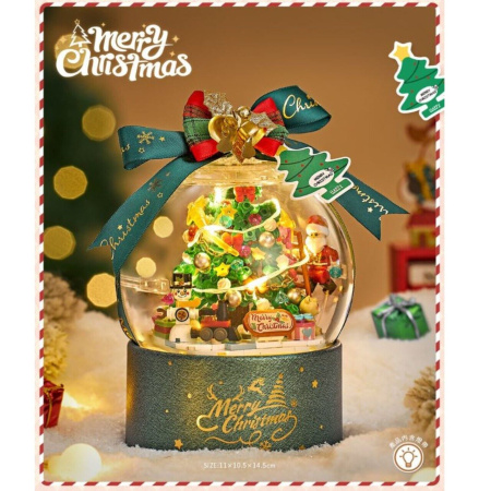 Конструктор Loz 1304 - Новогодний шар Елочка со светом