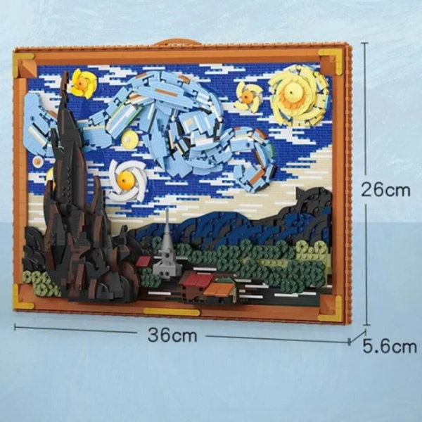 Конструктор Loz 1066 - Картина Звездная ночь Ван Гог