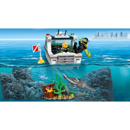 Конструктор Lego 60221 City Police Яхта для дайвинга